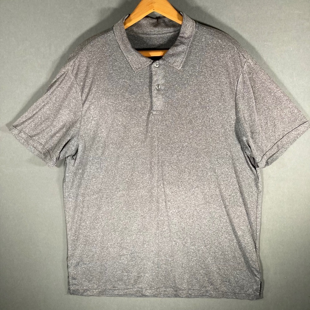 Weatherproof‎ Mens Gray Polo Shirt Short Sleeve 90% Polyester 10% Spandex
